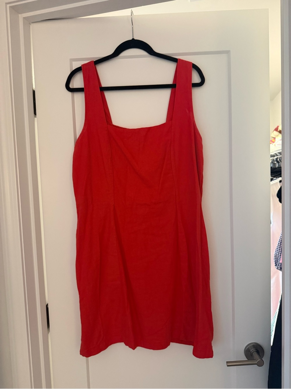 Old Navy Bright Red Square-Neck Tank Dress